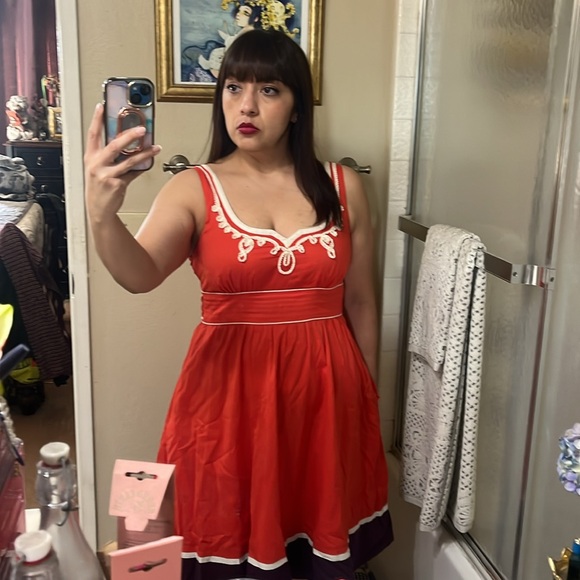 Anthropologie Dresses & Skirts - Anthropologie Floreat orangey red dress 12